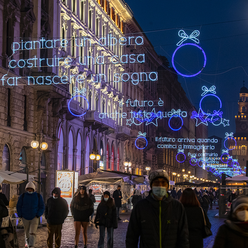 Urban Activation - US UP & Below the line - Luminarie Mediolanum